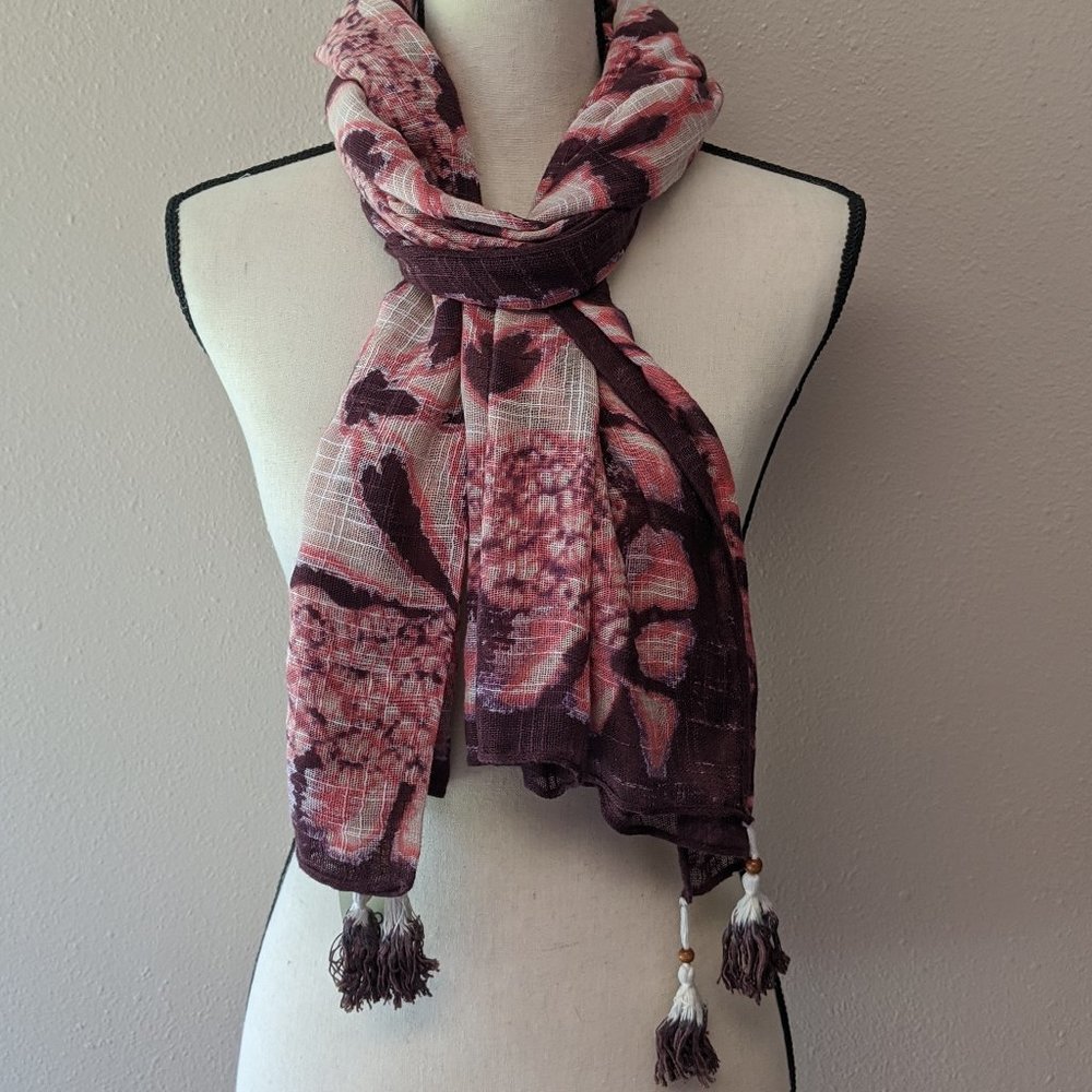 COLLECTION XIIX Cadria Coral Blossom Wrap Scarf